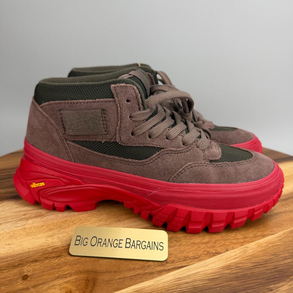 Vans Half Cab Vibram MTE Premium Hiking Shoes Men's 5.5/ Women's 7 Brown Red NWT